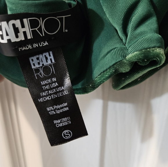 BEACH RIOT Glitter Poppy Bikini Top in Emerald - Picture 5 of 5